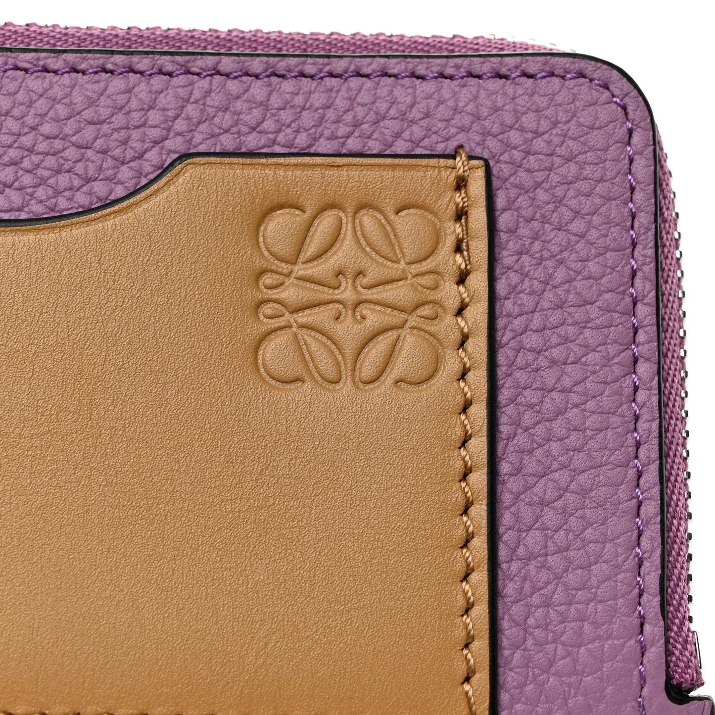 Soft Grained Calfskin Coin Card Holder Gold Guimauve