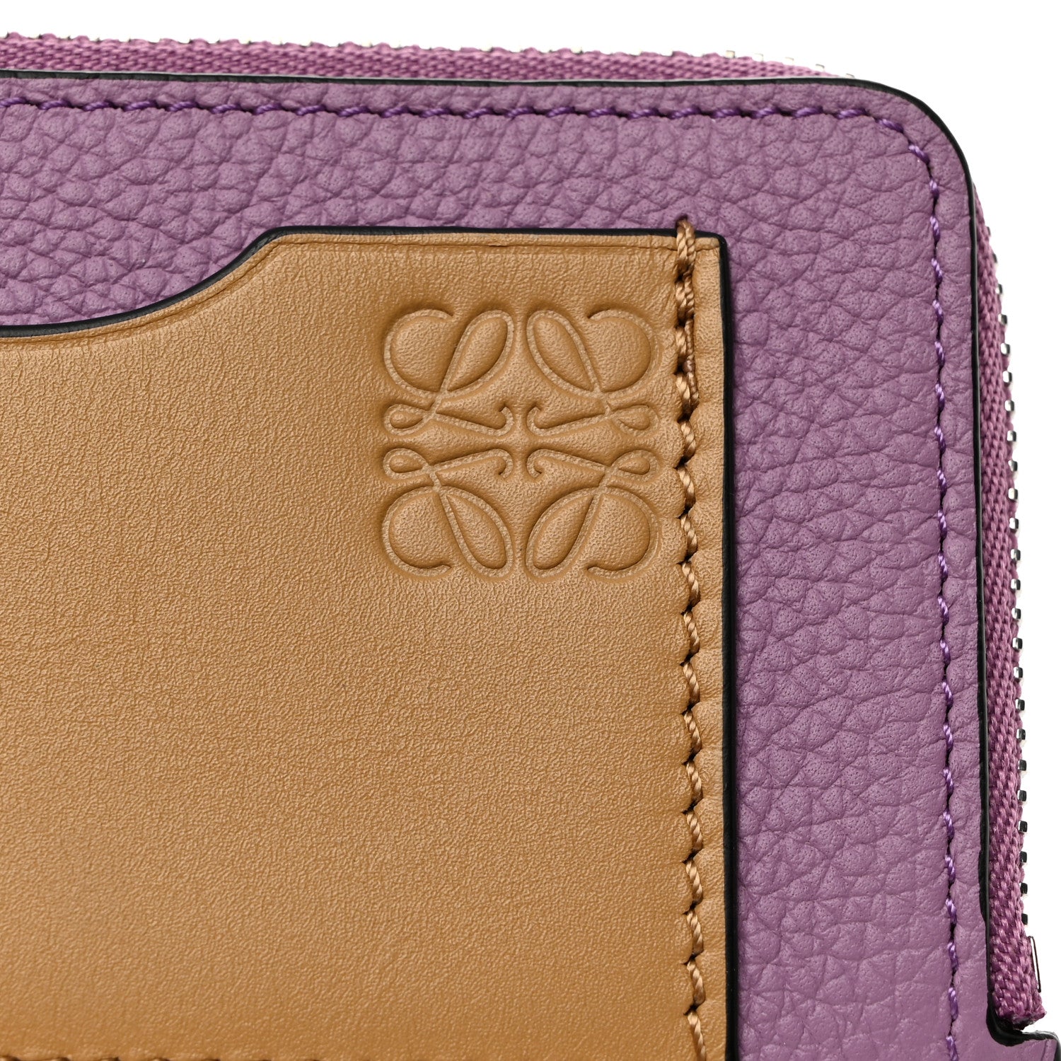 Loewe Soft Grained Calfskin Coin Card Holder Gold Guimauve 8 of 9