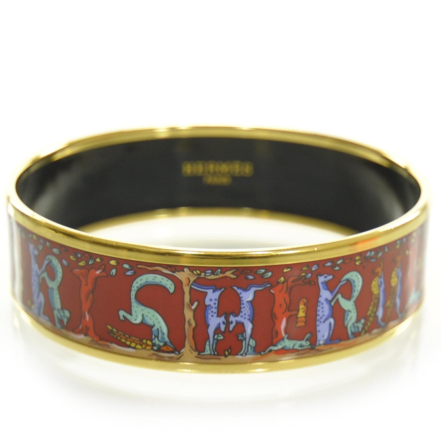 Hermes Enamel Printed Wide Bracelet 1 of 5