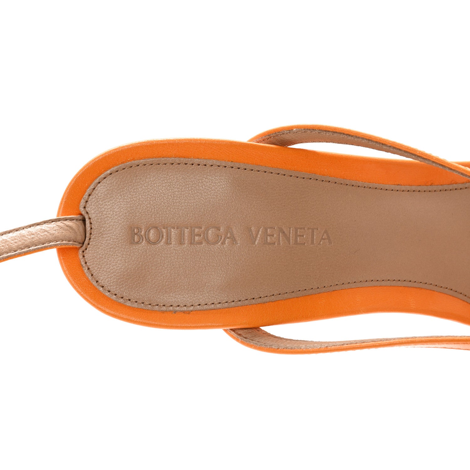 Bottega Veneta Lambskin Stretch Multi Strap 90mm Sandals 38.5 Tangerine 7 of 10