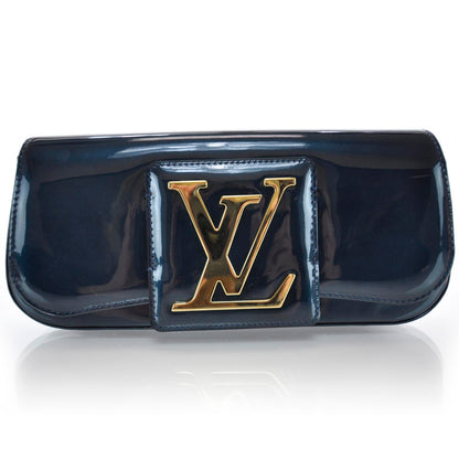 Louis Vuitton Patent Sobe Clutch Blue Nuit 1 of 7