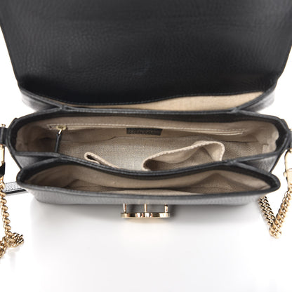 Gucci Dollar Calfskin Interlocking G Top Handle Shoulder Bag Black 5 of 7