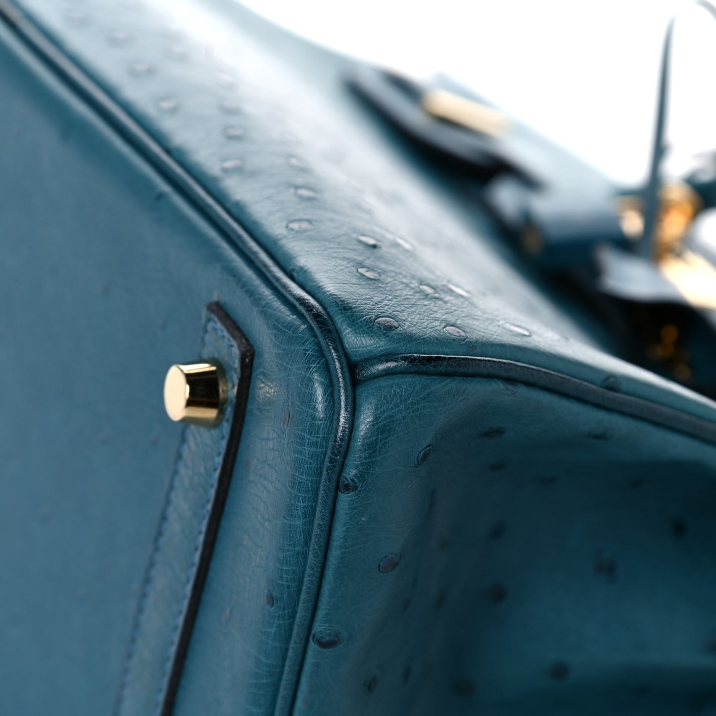 Ostrich Birkin 30 Cobalt