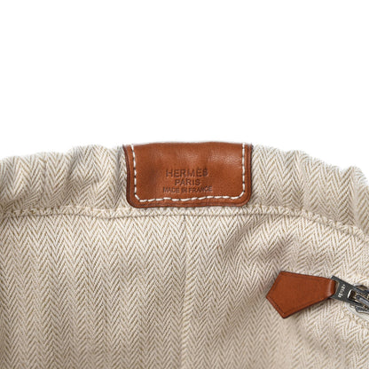 Hermes Canvas Barenia Fourbi 25 MM Pouch Naturel Fauve 6 of 8