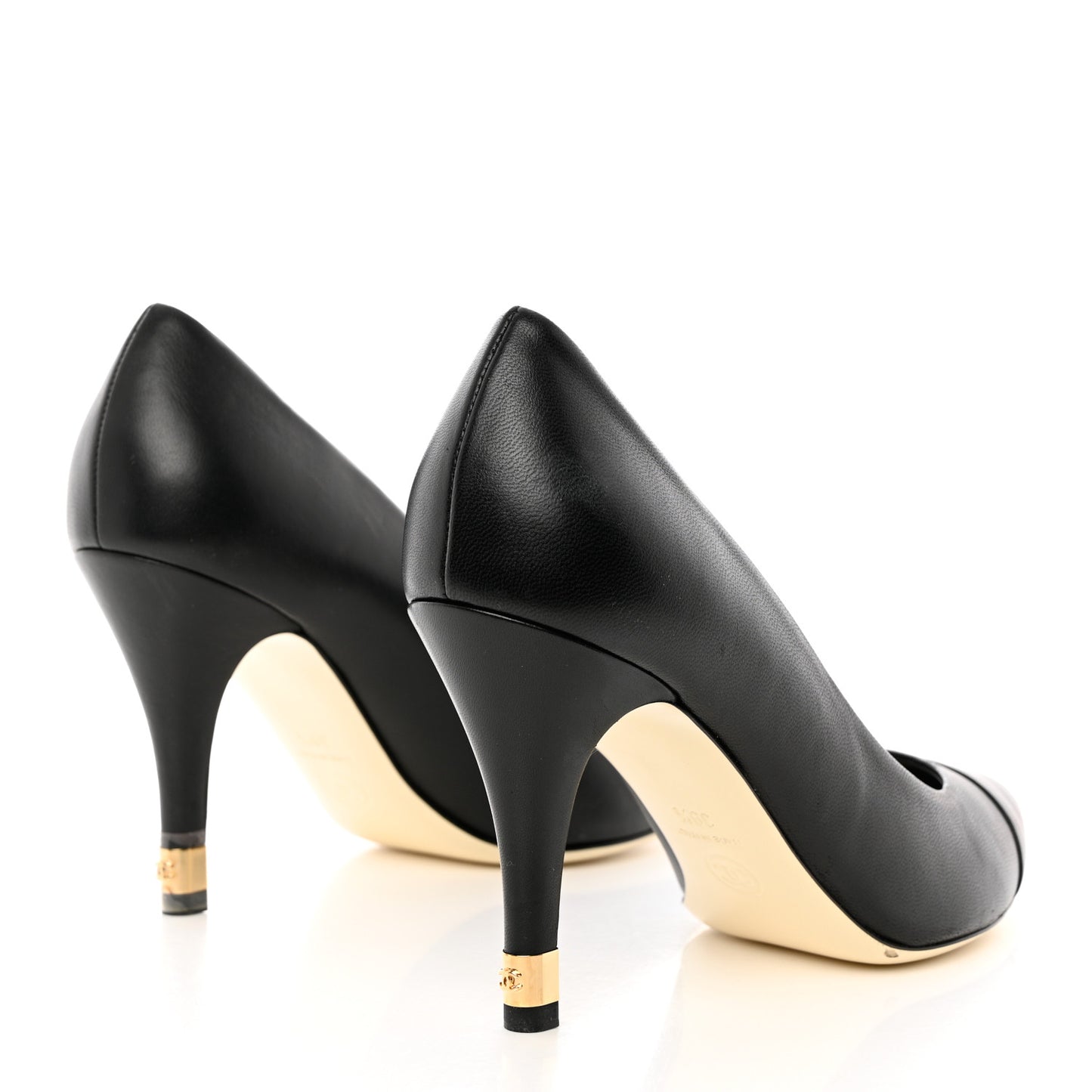Lambskin CC Pumps 39.5 Black