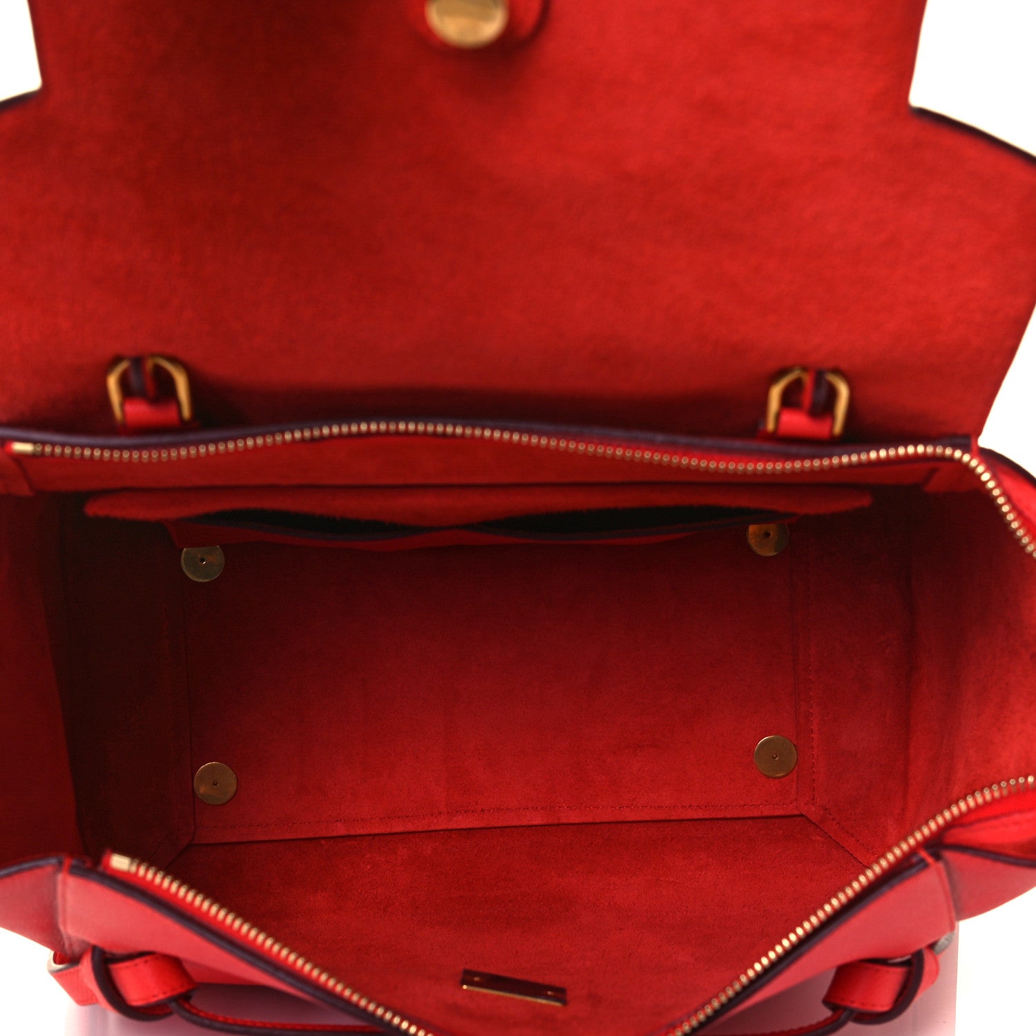 Celine Grained Calfskin Mini Belt Bag Vermillion 9 of 16