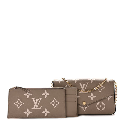 Louis Vuitton Empreinte Monogram Giant Felicie Pochette Tourterelle Creme 1 of 8