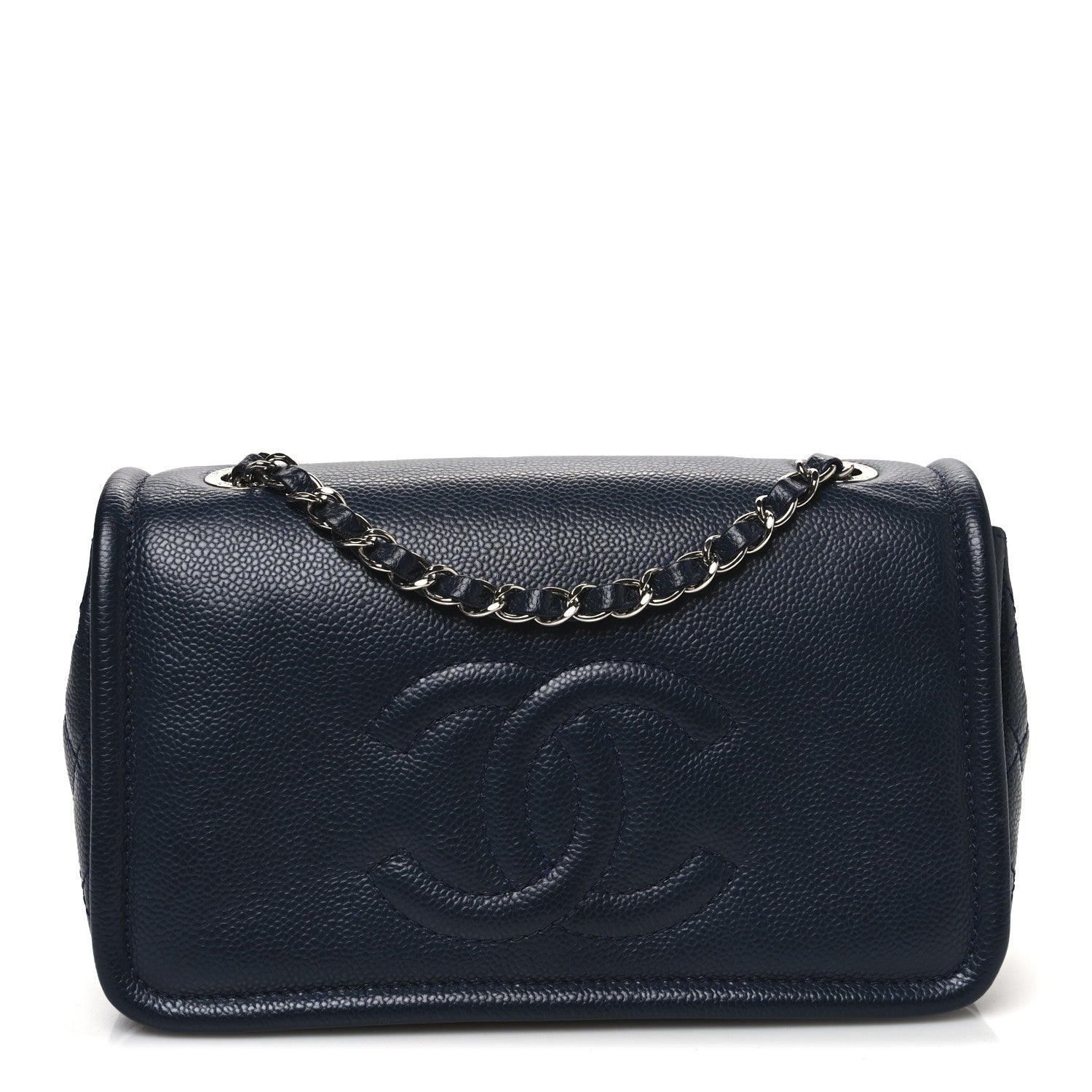 Chanel Caviar Medium Timeless CC Flap Navy Blue 1 of 10