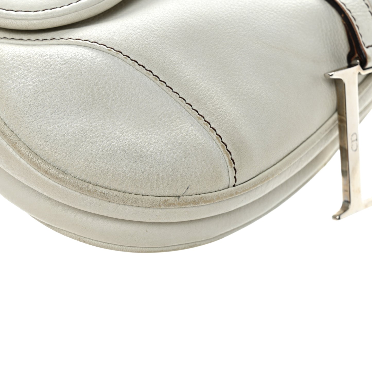 Calfskin Saddle Bag White