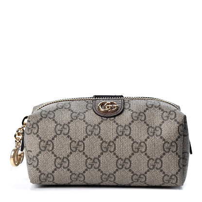 Gucci Soft GG Supreme Monogram Calfskin Small Ophidia Cosmetic Case Beige Ebony New Acero 1 of 9