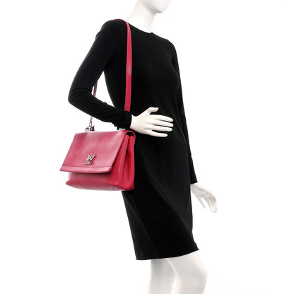 Louis Vuitton Calfskin Lockme II Top Handle Dahlia 2 of 12