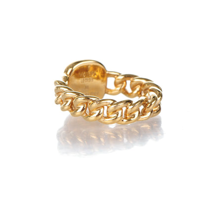 Louis Vuitton Chain ID Ring Medium 6.5 Gold 3 of 4