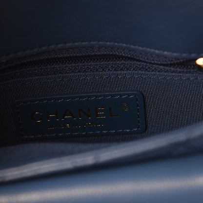Chanel Calfskin Quilted Small Messenger Flap Blue 7 of 11