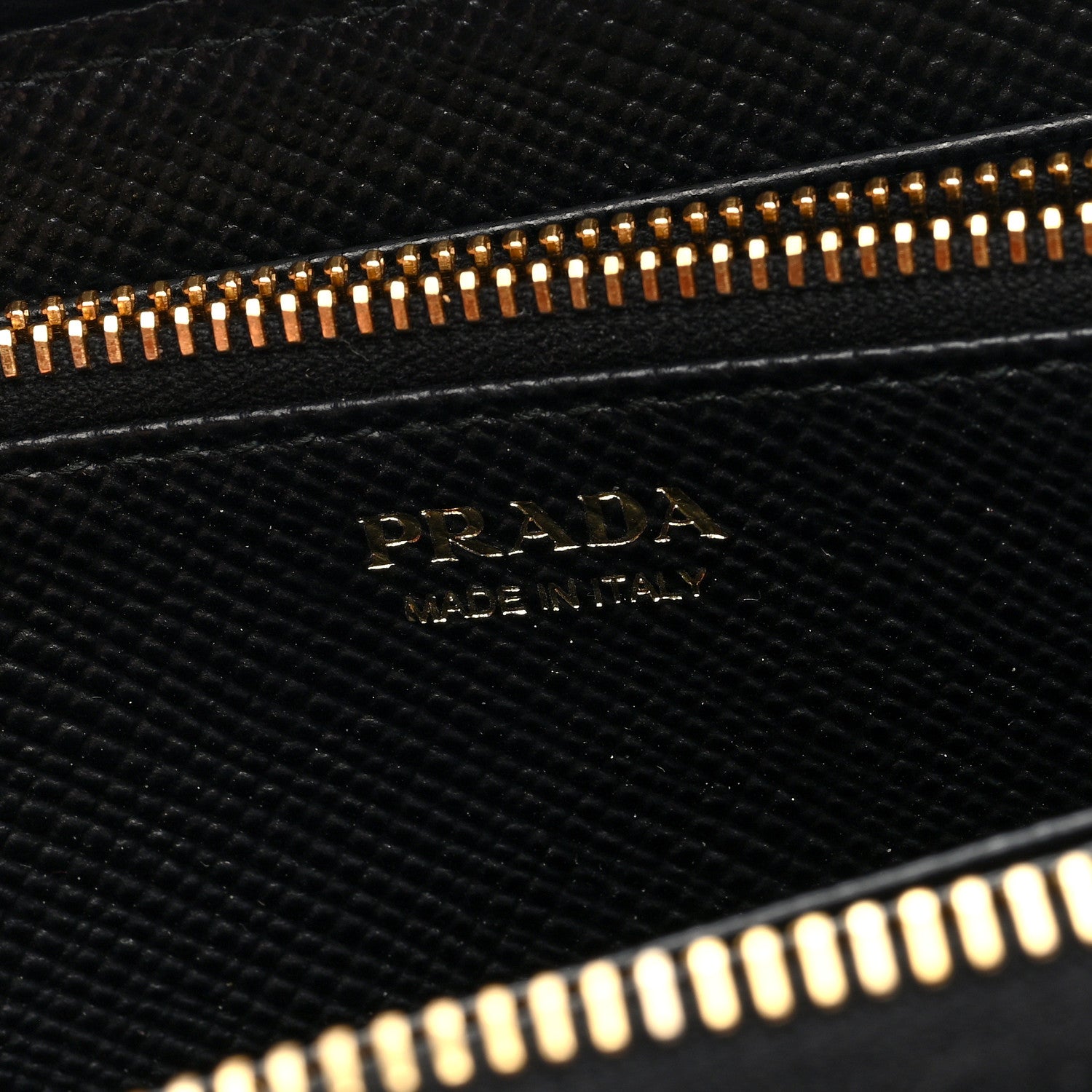 Prada Saffiano Metal Zip Around Wallet Black 6 of 6