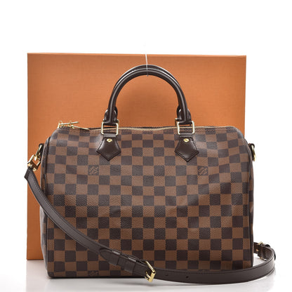 Louis Vuitton Damier Ebene Speedy Bandouliere 30 9 of 9