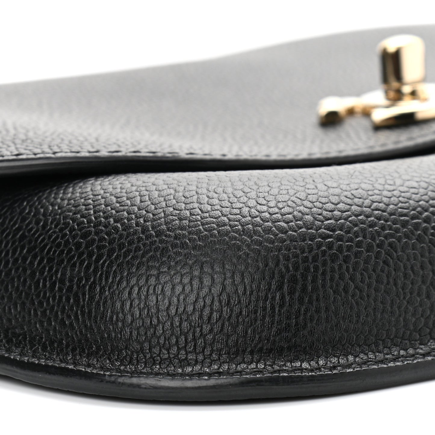 Caviar Mini Chain Flap Bag Black