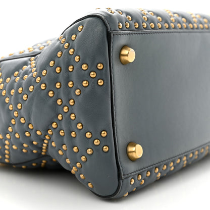 Christian Dior Calfskin Cannage Studded Medium Supple Lady Dior Grey 9 of 16