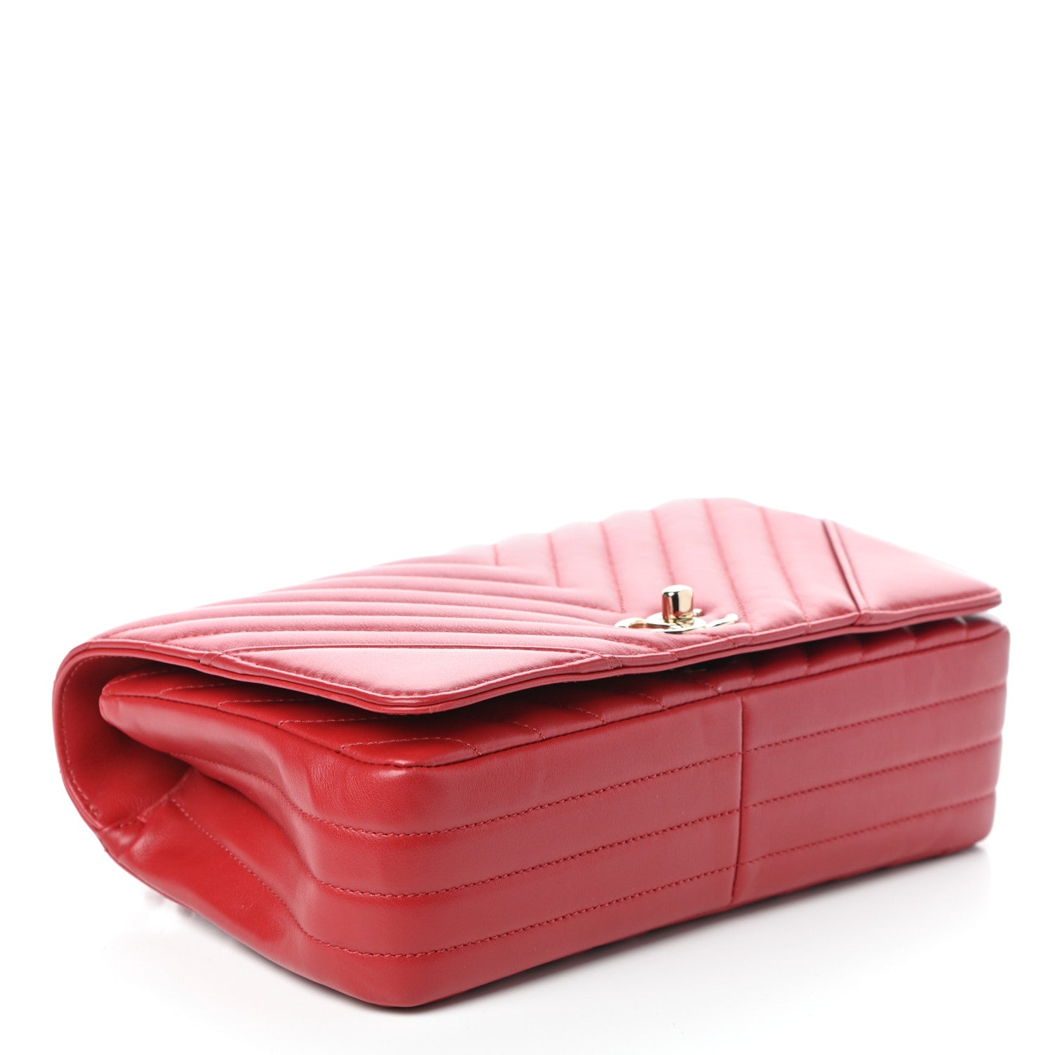 Chanel Calfskin Chevron Quilted Small Statement Flap Red 4 of 9