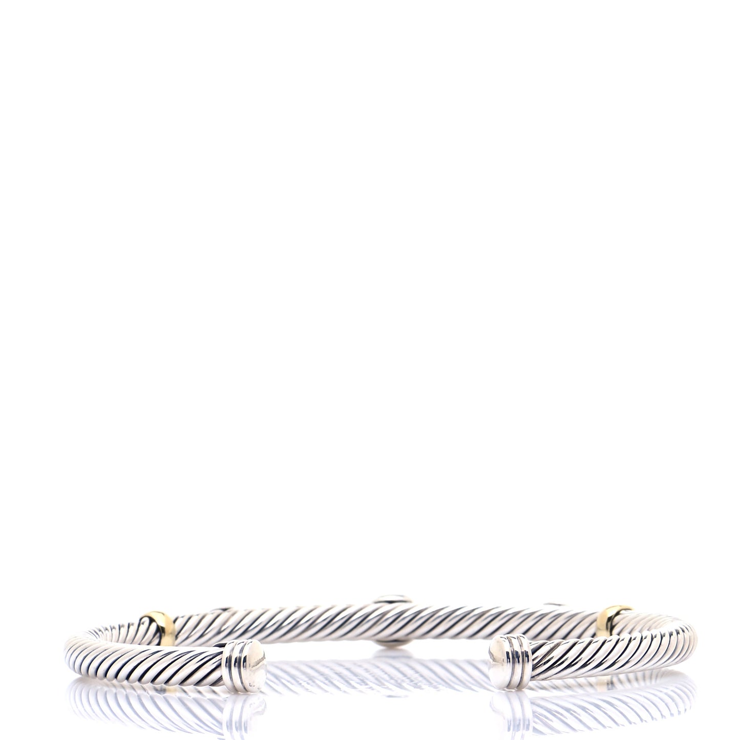 Sterling Silver 18K Yellow Gold Amethyst Pink Tourmaline 4mm Renaissance Bracelet