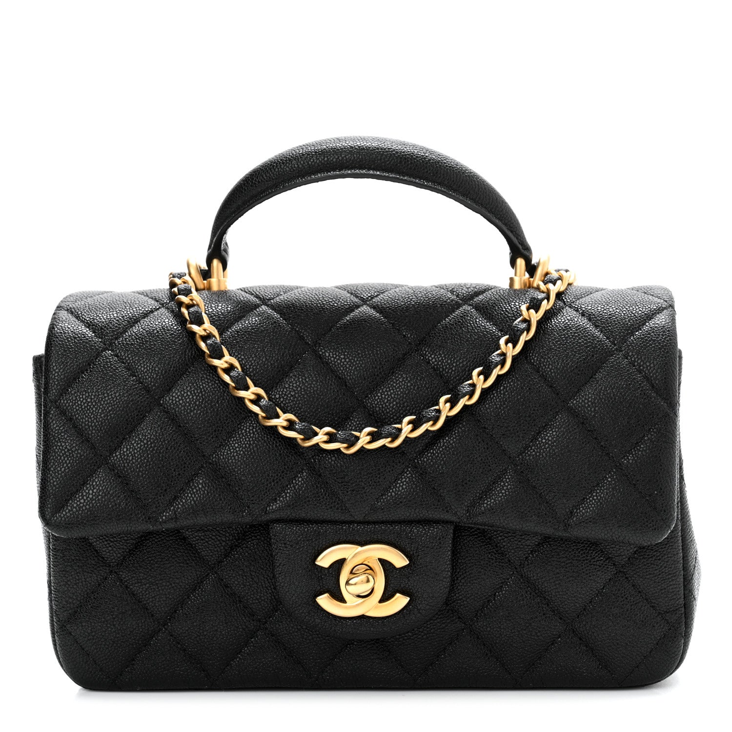 Chanel Caviar Quilted Mini Top Handle Rectangular Flap Black 1 of 11