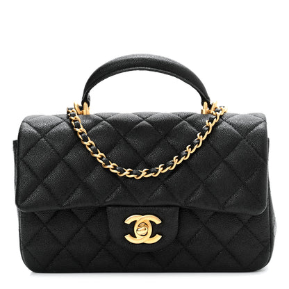 Chanel Caviar Quilted Mini Top Handle Rectangular Flap Black 1 of 11