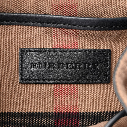 Burberry Overdyed Canvas Mega Check Medium Chiltern Backpack Black 6 of 10