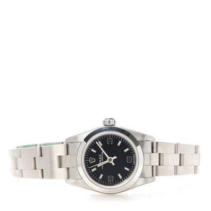 Rolex Stainless Steel 24mm Oyster Perpetual Watch Black 76080 2 of 8