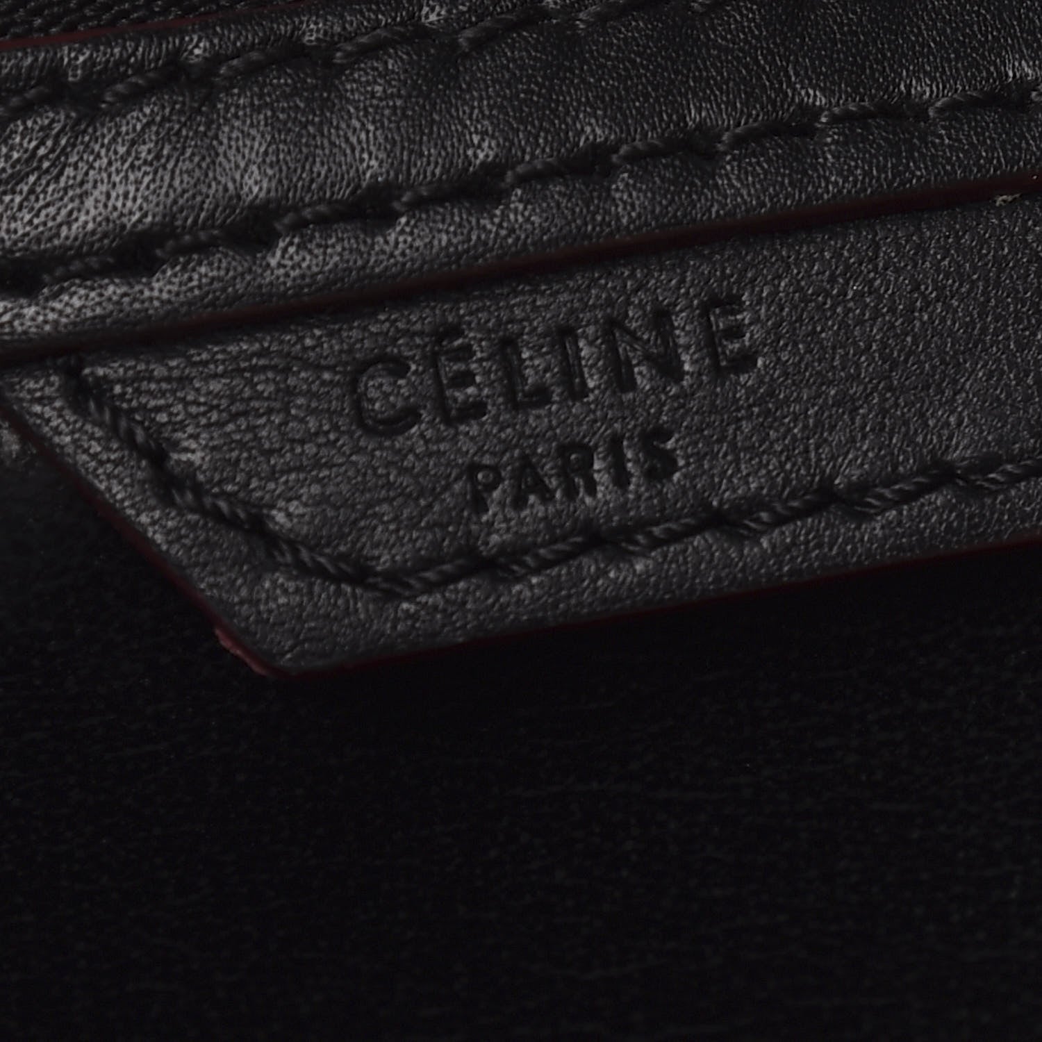 Celine Smooth Calfskin Mini Luggage Black Pink Trim 8 of 9