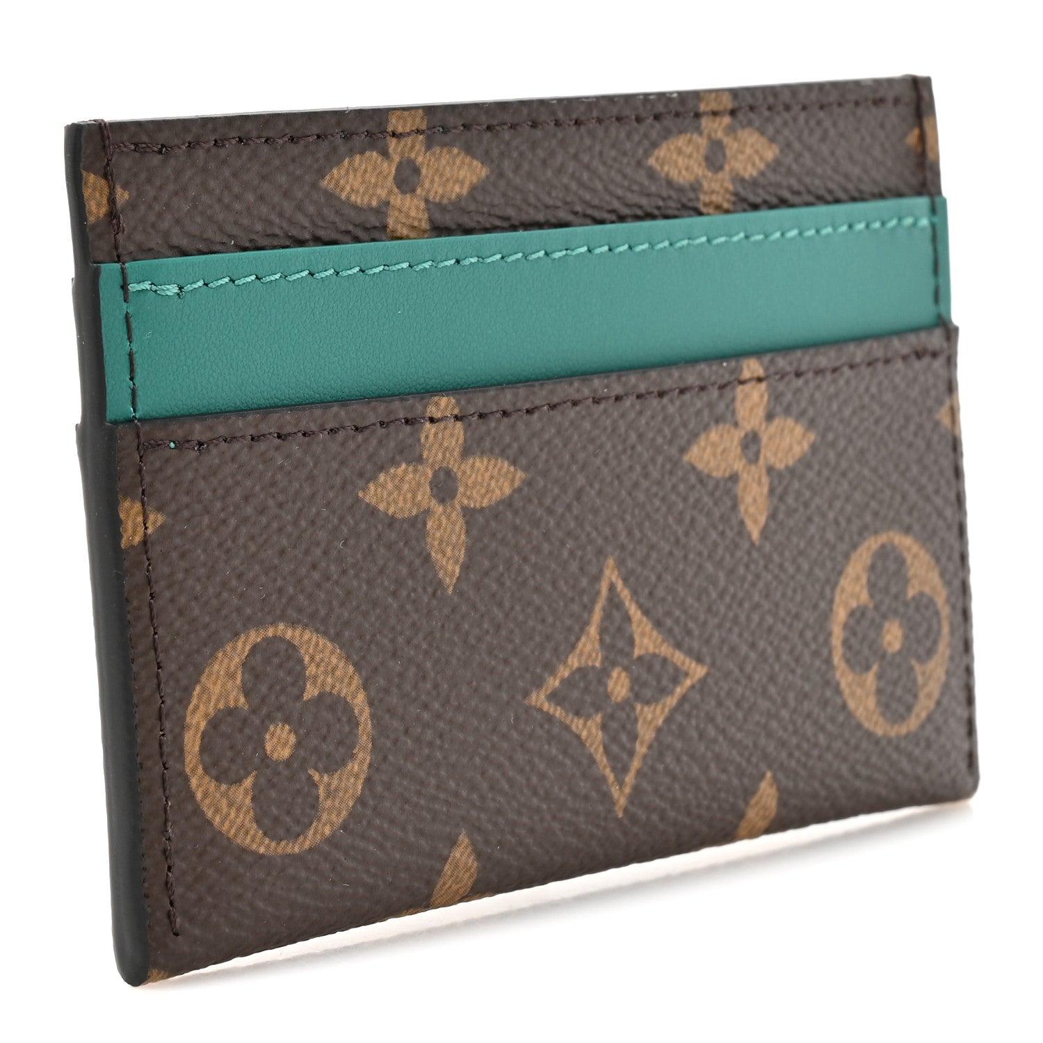 Louis Vuitton Monogram Macassar Double Card Holder Borneo Green 3 of 7