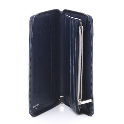 Chanel Calfskin Cambon Zip Around Organizer Wallet Navy 5 of 10