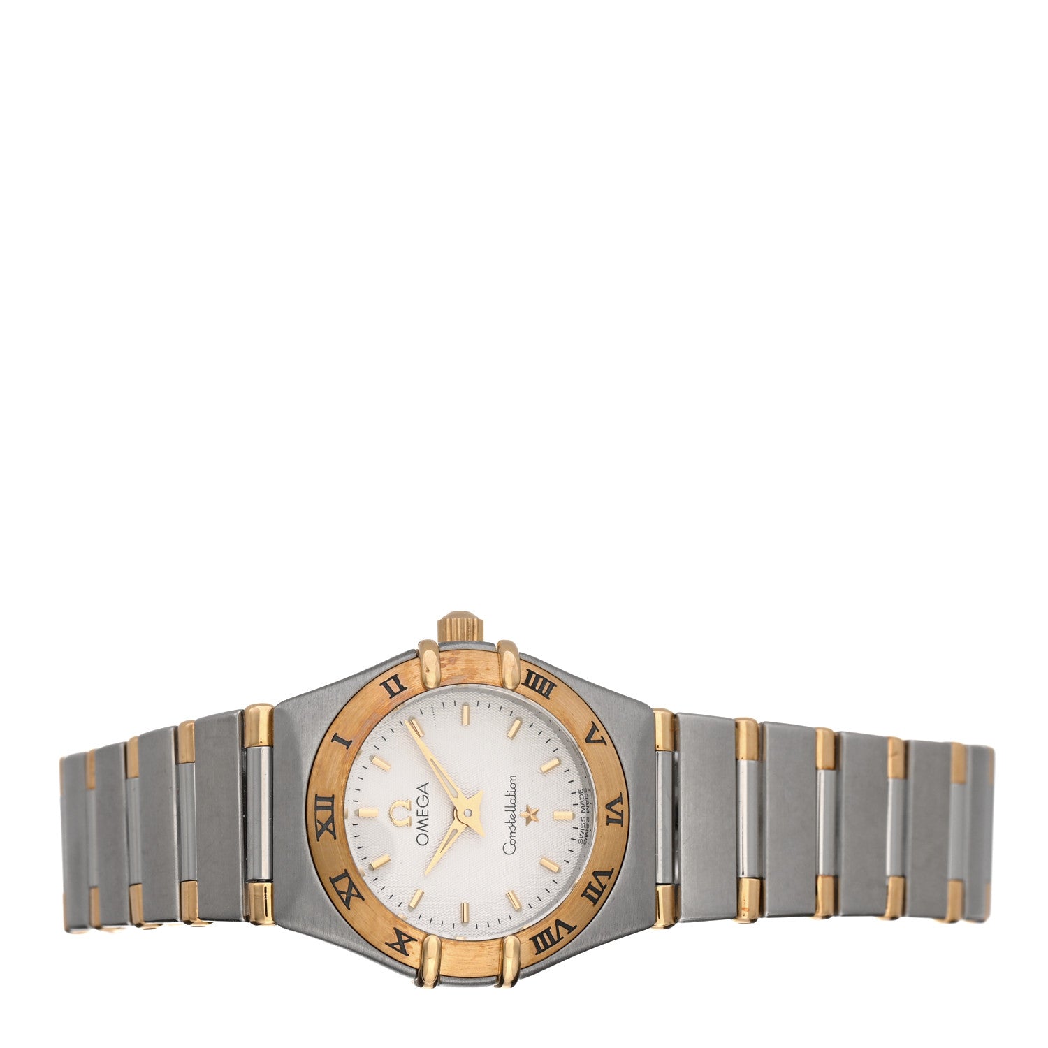 Omega Stainless Steel 18K Yellow Gold 22mm Constellation Quartz Watch White 1362.30 2 of 4