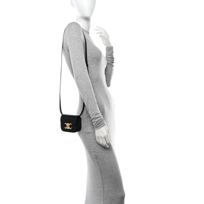 Celine Shiny Calfskin Mini Triomphe Black 1 of 11