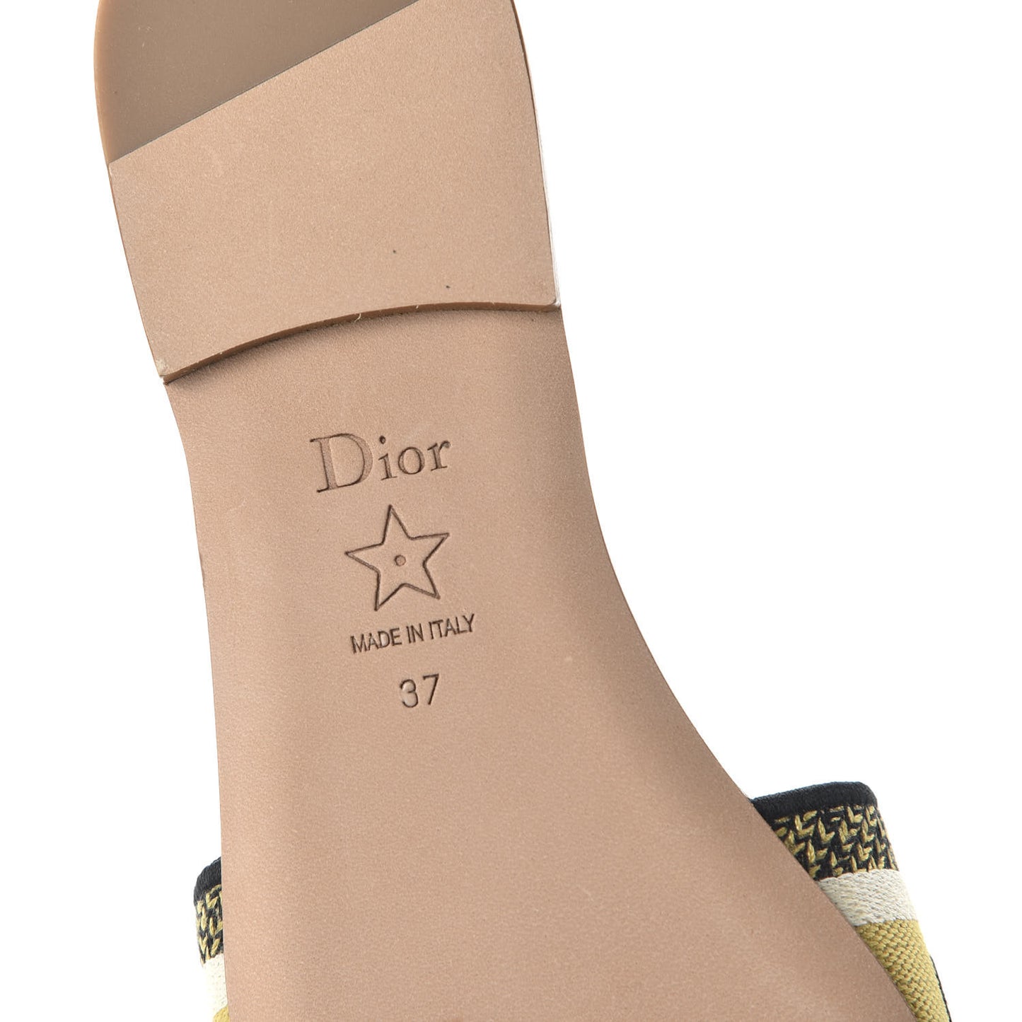 Canvas Embroidered Dior In Lights Dway Mules Slide Sandals 37 Multicolor