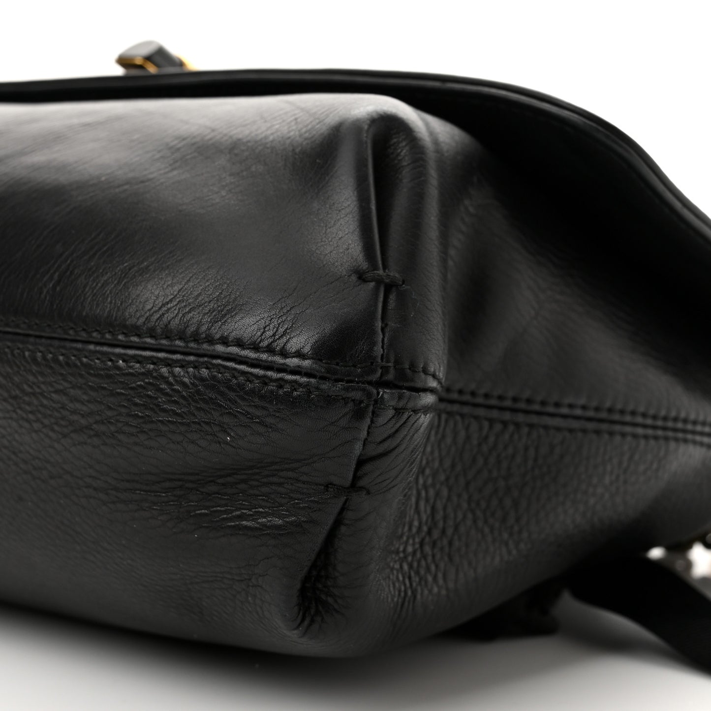 Calfskin Medium Happy Shoulder Bag Black