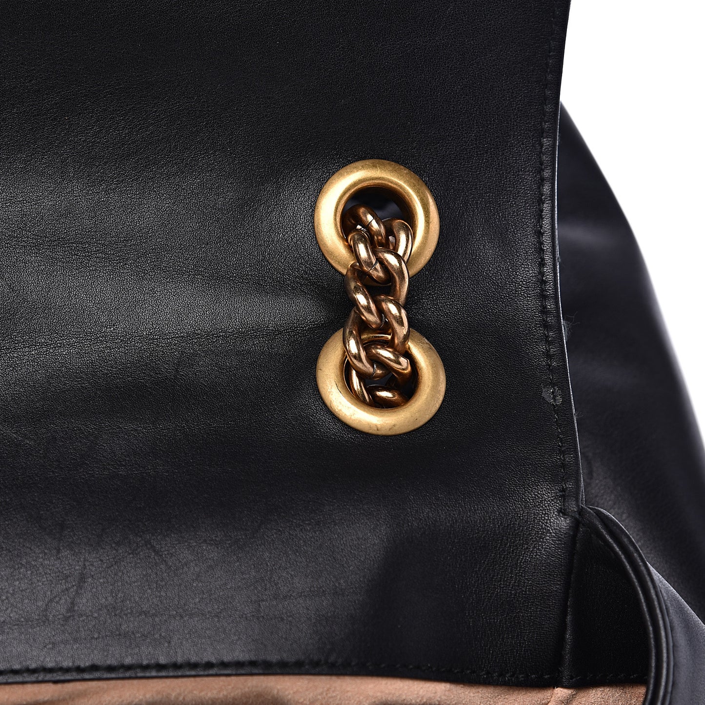 Calfskin Matelasse Maxi GG Marmont Top Handle Shoulder Bag Black