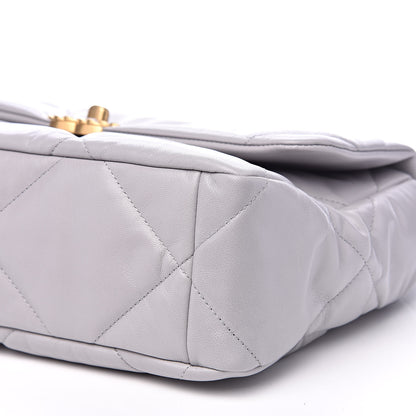 Chanel Goatskin Quilted Large 19 Flap Grey 9 of 11