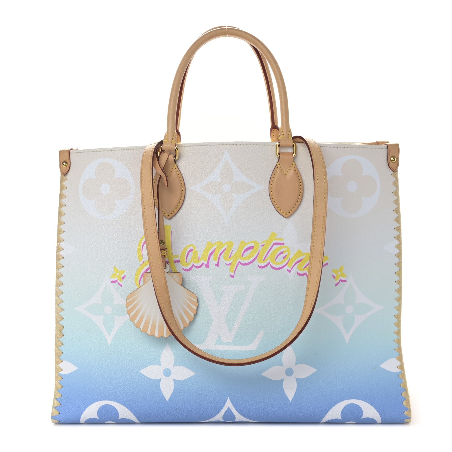 Louis Vuitton Monogram Giant Raffia Hamptons By The Pool Onthego GM Blue 1 of 8