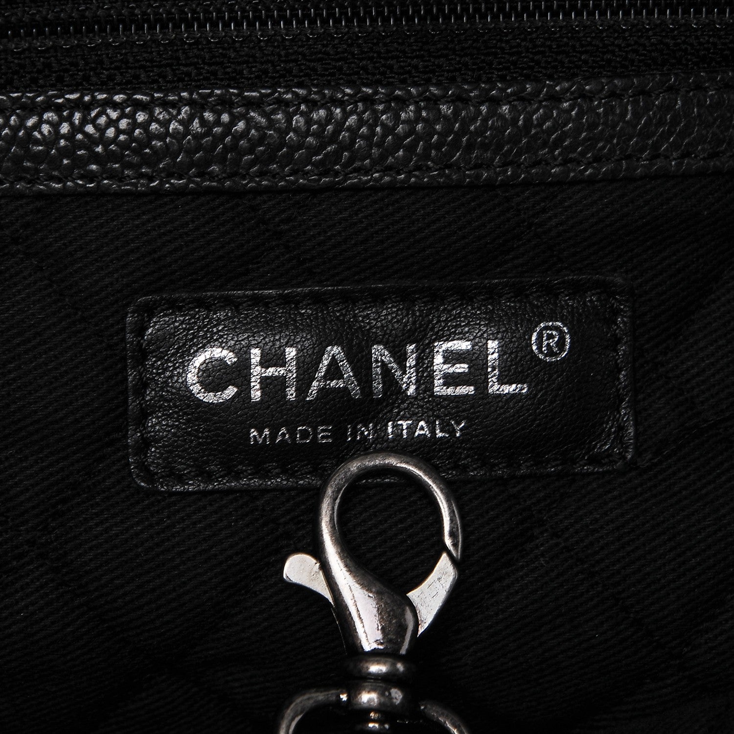 Chanel Distressed Caviar Outdoor Ligne Tote Black 7 of 9