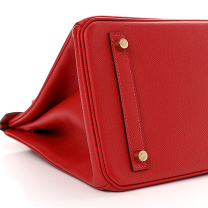 Hermes Epsom BIRKIN 30 Rouge Casaque 9 of 15