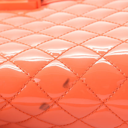 Chanel Patent Quilted Medium Plexiglass Boy Flap Orange 15 of 16