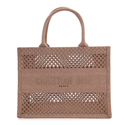 Christian Dior Mesh Embroidered Medium Book Tote Clay 1 of 10