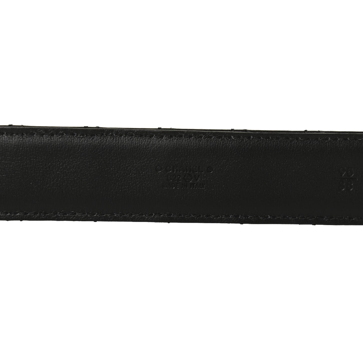 Calfskin Quilted CC Chain Belt 95 38 Black