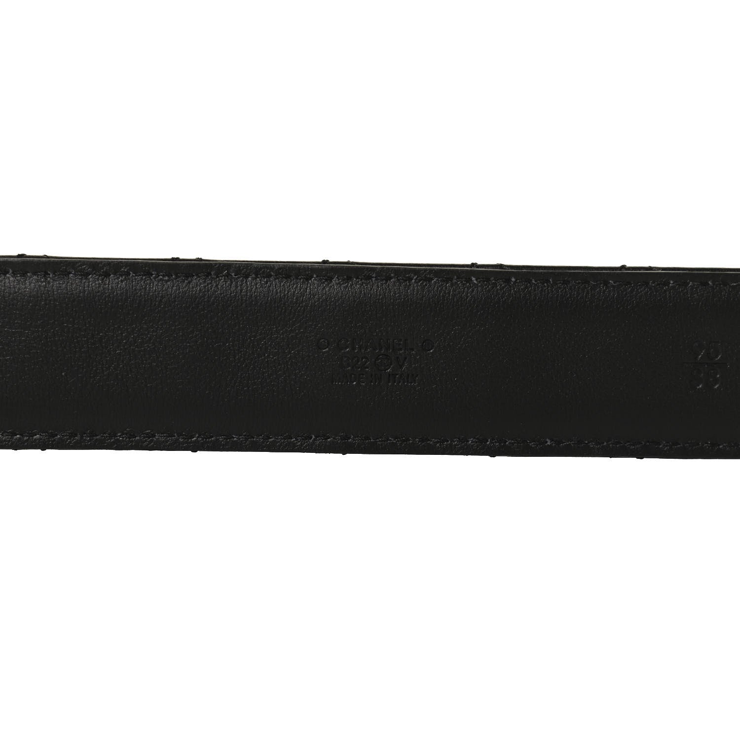 Chanel Calfskin Quilted CC Chain Belt 95 38 Black 7 of 9