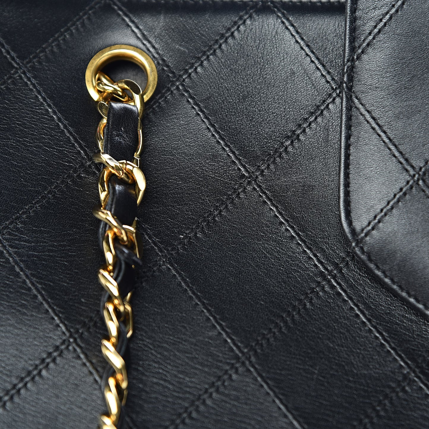 Calfskin Stitched XL Weekender Black
