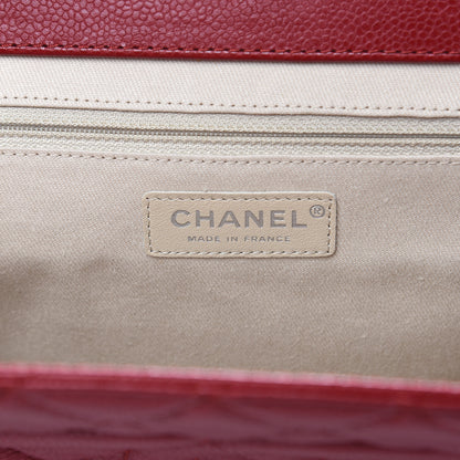 Chanel Caviar Quilted Large CC Clutch Red 6 of 13