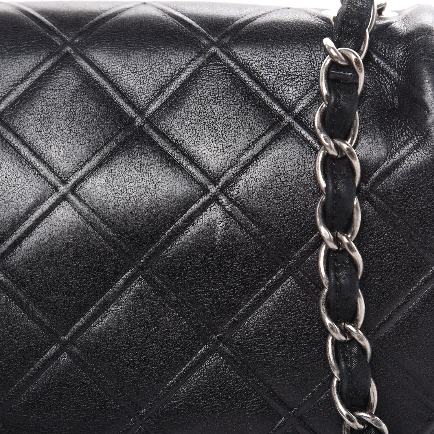 Chanel Calfskin Diamond Embossed New Chic Flap Black 13 of 18