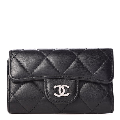 Chanel Lambskin Quilted 6 Key Holder Black 1 of 10