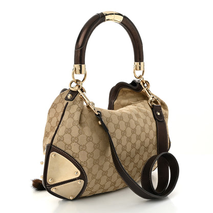 Gucci Monogram Mink Indy Small Top Handle Bag Metallic 3 of 10