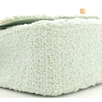 Chanel Tweed Medium Double Flap Light Turquoise 9 of 13