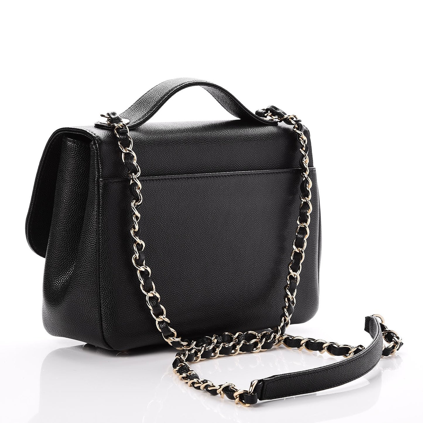 Caviar Quilted Medium Business Affinity Flap Black
